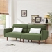 Dewdrop 80" Convertible Futon Sofa Bed - Green Corduroy Fabric - Solid Wood Frame and Legs - CAB1086