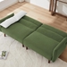 Dewdrop 80" Convertible Futon Sofa Bed - Green Corduroy Fabric - Solid Wood Frame and Legs - CAB1086