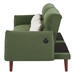 Dewdrop 80" Convertible Futon Sofa Bed - Green Corduroy Fabric - Solid Wood Frame and Legs - CAB1086