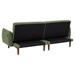 Dewdrop 80" Convertible Futon Sofa Bed - Green Corduroy Fabric - Solid Wood Frame and Legs - CAB1086