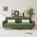 Dewdrop 80" Convertible Futon Sofa Bed - Green Corduroy Fabric - Solid Wood Frame and Legs - CAB1086