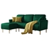 Talvora 78" Modular Corner Sofa with Ottoman - Green Velvet Fabric - Metal Legs