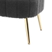 Calanthia Accent Chair - Black Boucle Upholstery - Golden Metal Frame and Legs - CAB1092