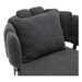 Calanthia Accent Chair - Black Boucle Upholstery - Golden Metal Frame and Legs - CAB1092