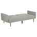 Xavi 76" Multi-Functional Futon Sofa Bed - Grey Snowflake Velvet Fabric Upholstery - Tapered Wood Legs