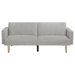 Xavi 76" Multi-Functional Futon Sofa Bed - Grey Snowflake Velvet Fabric Upholstery - Tapered Wood Legs - CAB1106