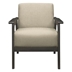 Prismatica Accent Chair - Light Brown Textured Fabric - Antique Gray Finish Frame