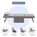 Umbria 72" 4-in-1 Multi-Functional Sofa Bed - Light Gray Fabric Upholstery - Oak Wood Frame - CAB1122