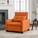 Ventosa 68" Futon Chair Bed - 3-in-1 Convertible Chair with USB Ports - Orange Leather Fabric - CAB1134