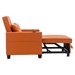 Ventosa 68" Futon Chair Bed - 3-in-1 Convertible Chair with USB Ports - Orange Leather Fabric - CAB1134