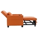 Ventosa 68" Futon Chair Bed - 3-in-1 Convertible Chair with USB Ports - Orange Leather Fabric - CAB1134