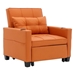 Ventosa 68" Futon Chair Bed - 3-in-1 Convertible Chair with USB Ports - Orange Leather Fabric - CAB1134