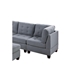 Aurum Lounge 32" Corner Sofa Wedge - Gray Linen Like Fabric  - Tufted Cushion and Nailheads - CAB1164