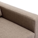 Brixton 35" Single Seat Module Sectional Sofa - Brown Linen Fabric  - Rubberwood Legs - CAB1168