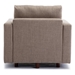 Brixton 35" Single Seat Module Sectional Sofa - Brown Linen Fabric  - Rubberwood Legs - CAB1168