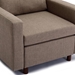 Brixton 35" Single Seat Module Sectional Sofa - Brown Linen Fabric  - Rubberwood Legs - CAB1168