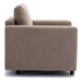 Brixton 35" Single Seat Module Sectional Sofa - Brown Linen Fabric  - Rubberwood Legs - CAB1168