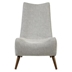 TerraNova Accent Chair - Tan Upholstery - Deep Walnut Finish Legs