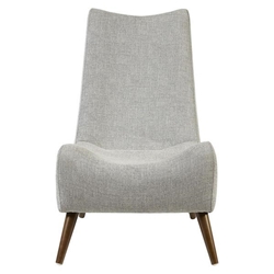 TerraNova Accent Chair - Tan Upholstery - Deep Walnut Finish Legs 