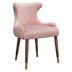 Vallorca Accent Chair - Pink Velvet Upholstery - Nailhead Trim - Black Finish Legs