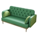 Elysiar 55" Loveseat - Green Solid Wood Frame with Tulip Pattern Fabric Upholstery - CAB1206