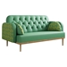 Elysiar 55" Loveseat - Green Solid Wood Frame with Tulip Pattern Fabric Upholstery - CAB1206