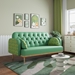 Elysiar 55" Loveseat - Green Solid Wood Frame with Tulip Pattern Fabric Upholstery - CAB1206