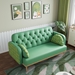 Elysiar 55" Loveseat - Green Solid Wood Frame with Tulip Pattern Fabric Upholstery - CAB1206