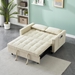 Corduroy Cove 55" Loveseat Sofa Bed - Beige Corduroy Fabric  - Solid Wood Frame - CAB1229