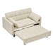 Corduroy Cove 55" Loveseat Sofa Bed - Beige Corduroy Fabric  - Solid Wood Frame - CAB1229