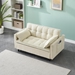 Corduroy Cove 55" Loveseat Sofa Bed - Beige Corduroy Fabric  - Solid Wood Frame - CAB1229