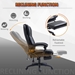 Veloce High Back Massage Office Chair - 6-Point Vibration - 5 Modes - Executive Chair - Black - CAB1236