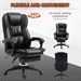 Veloce High Back Massage Office Chair - 6-Point Vibration - 5 Modes - Executive Chair - Black - CAB1236