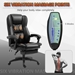 Veloce High Back Massage Office Chair - 6-Point Vibration - 5 Modes - Executive Chair - Black - CAB1236