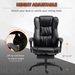 Veloce High Back Massage Office Chair - 6-Point Vibration - 5 Modes - Executive Chair - Black - CAB1236