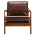 Hortensia Accent Chair - Brown Finish Frame - Boucle Upholstery