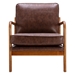 Hortensia Accent Chair - Brown Finish Frame - Boucle Upholstery - CAB1244