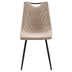 Dakota Set of 4 Dining Chairs - Beige Seat and Black Leg - Powder-Coated Stainless Steel Frame