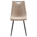 Dakota Set of 4 Dining Chairs - Beige Seat and Black Leg - Powder-Coated Stainless Steel Frame - CAB1246