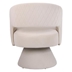 Carlton Swivel Accent Chair - Beige Velvet - 360-Degree Rotation