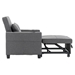 Ventosa 68" Futon Chair Bed - 3-in-1 Convertible Chair with USB Ports - Dark Grey Linen Fabric - CAB1251