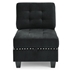 Ellington 26" Single Chair for Modular Sectional - Black Velvet - Eucalyptus Wood Frame