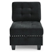 Ellington 26" Single Chair for Modular Sectional - Black Velvet - Eucalyptus Wood Frame - CAB1269