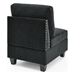 Ellington 26" Single Chair for Modular Sectional - Black Velvet - Eucalyptus Wood Frame - CAB1269