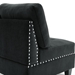 Ellington 26" Single Chair for Modular Sectional - Black Velvet - Eucalyptus Wood Frame - CAB1269