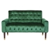 Wellesley Velvet Loveseat - Emerald - Gold-Accented Legs