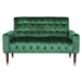 Wellesley Velvet Loveseat - Emerald - Gold-Accented Legs - CAB1304