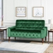 Wellesley Velvet Loveseat - Emerald - Gold-Accented Legs - CAB1304