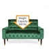 Wellesley Velvet Loveseat - Emerald - Gold-Accented Legs - CAB1304