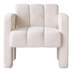 Bloomfield Accent Chair - Wide Boucle Upholstered - Beige 